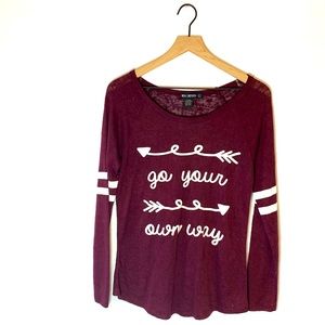 Miss Chievois Sweater lightweight maroon Large